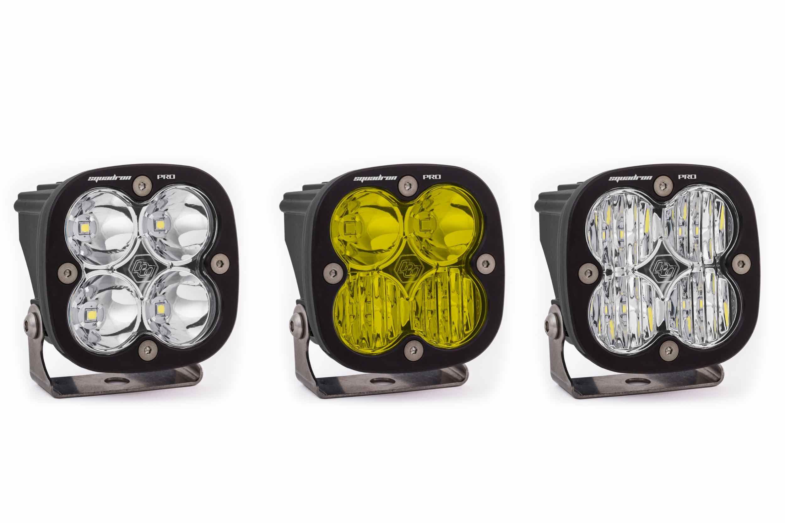 Baja Designs Squadron Sport Pair ATV LED Light Wide Cornering Amber Pattern Baja Designs Squadron Sport Pair ATV LED Light Wide Cornering Amber Pattern